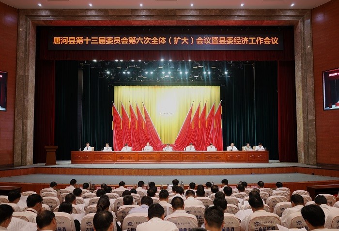 中国共产党唐河县第十三届委员会第六次全体（扩大）会议暨县委经济工作会议召开